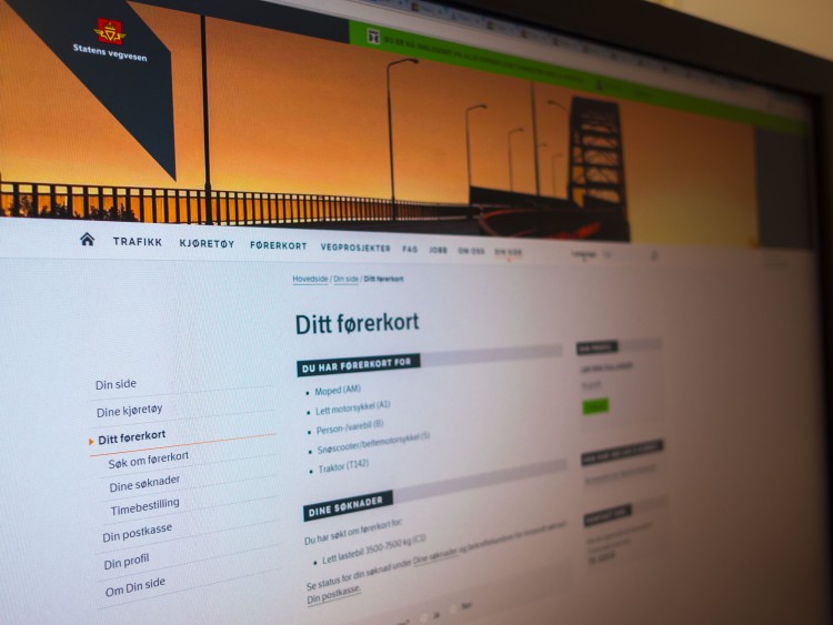 Check your page at the Roads Administration